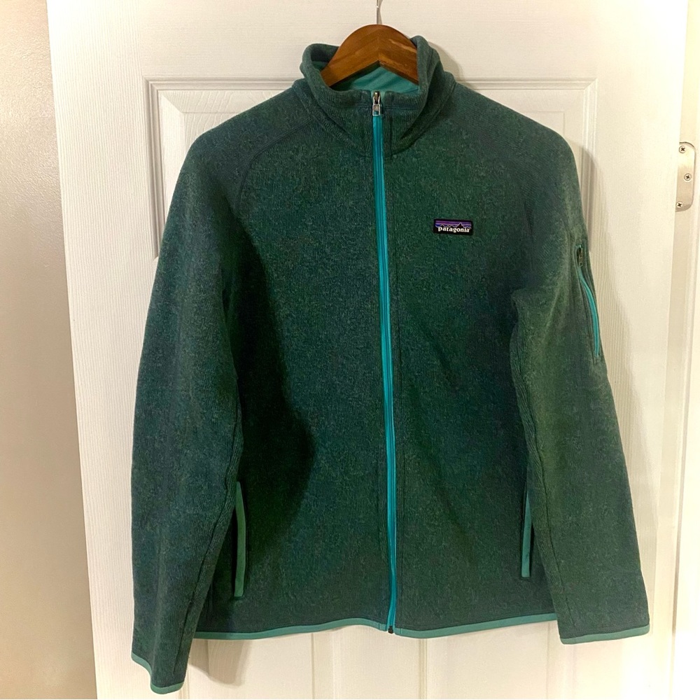 Patagonia Better Sweater teal zipper sz L
